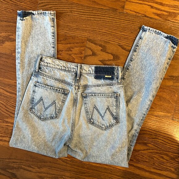MOTHER Denim Jeans The Swooner Rascal Ankle - Signs & Symbols Size 26 - Picture 12 of 16